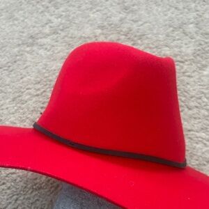 Brixton Red Wide-Brim Hat